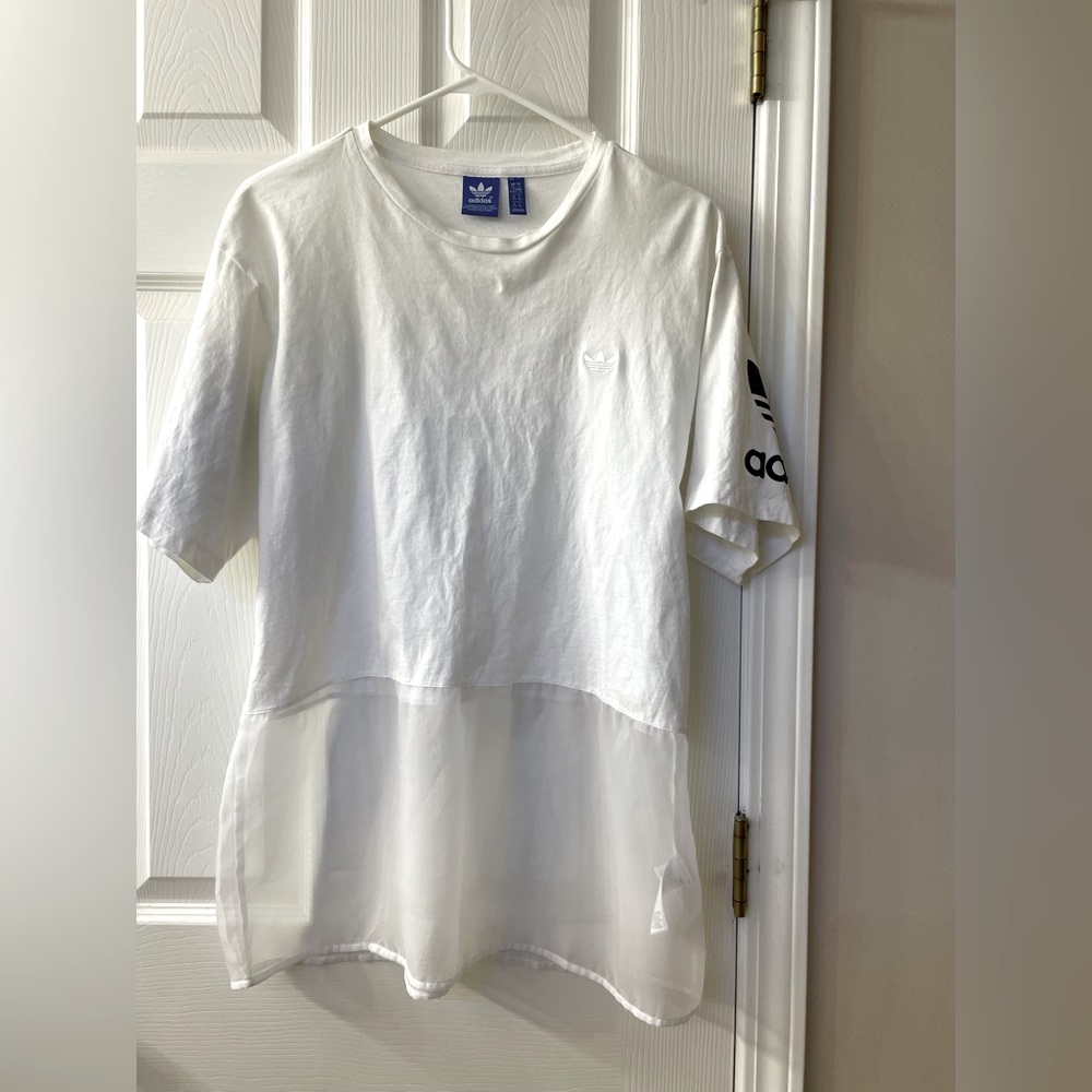 Adidas original Women Basketball Tee Dress White Sz L